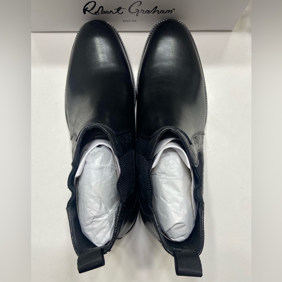 NEW Robert Graham Breton Men’s Leather Chelsea Boots Black 12, 13 $268 - Picture 3 of 9